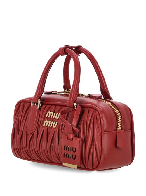 Dark red matelassé bag Miu Miu | 5BB142V-OONN88F0011